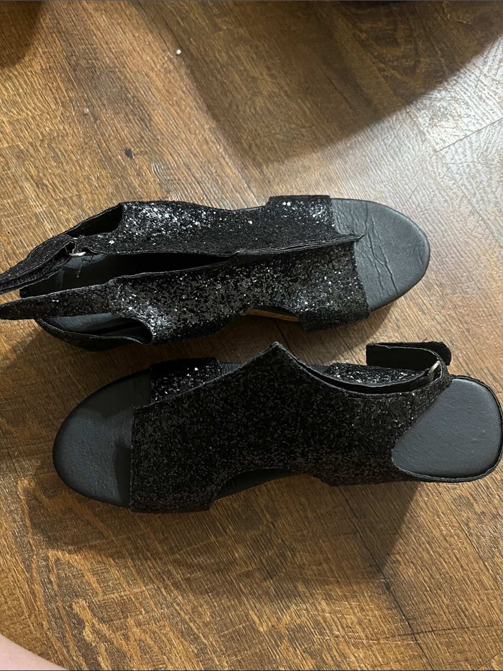 Glitter black espadrilles